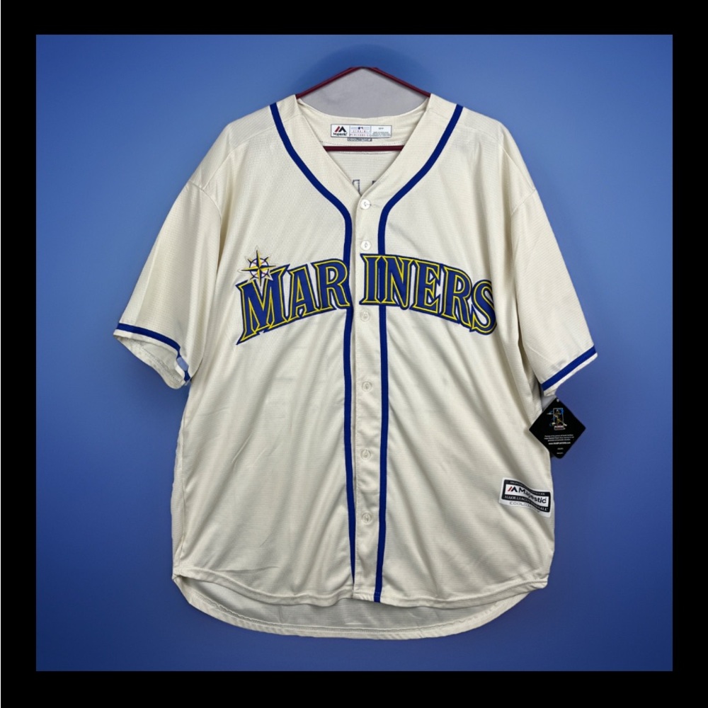 Majestic Seattle Mariners Robinson Cano #24 Jersey Men’s Size Small Cream MLB